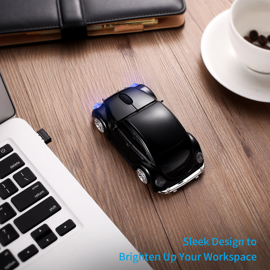Wireless Bluetooth Mouse Compatible with iOS Windows Android - Works with Computer, Laptop, Tablet, Mobile Phone - Universal Bluetooth/USB Receiver Connectivity (VW01-BLK, Black)