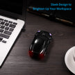 Certified Wireless Mouse Compatible with iOS Windows Android - Works with Computer, Laptop, Tablet, Mobile Phone - Universal Bluetooth/USB Receiver Connectivity (F1-NB, Nero Black)