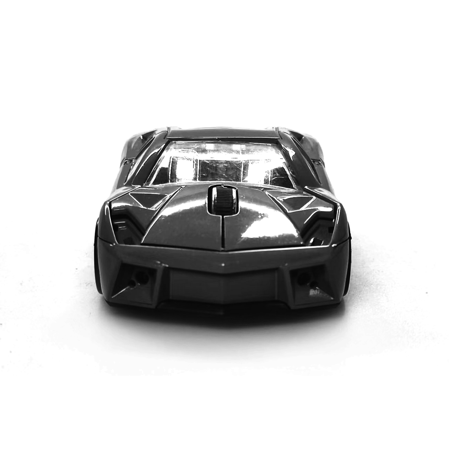 Wireless Bluetooth Mouse Sports Car Style 2.4GHz LED Light Glossy Decoration Desktop Laptop Computer Mouse Optical Mice (Black)