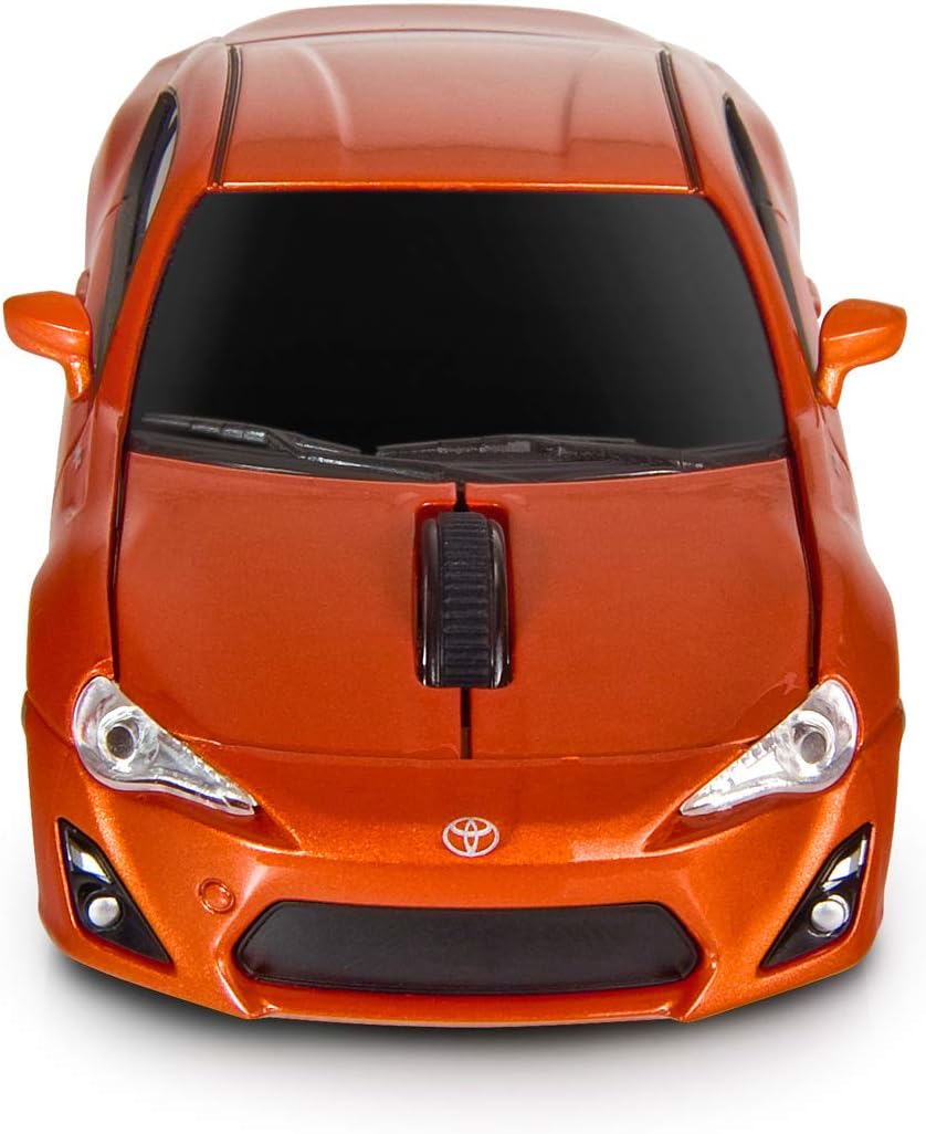 Certified Wireless Computer Mouse - Computer Accessories - Orange Wirelesss Mouse, Sport's Car Design with LED Lights - Style# T95910