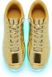 Certified Women's Led Light Up Sneaker, Glowing Gold, 5.5