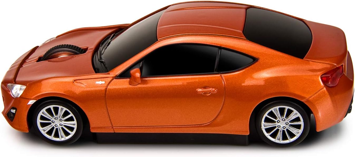 Certified Wireless Computer Mouse - Computer Accessories - Orange Wirelesss Mouse, Sport's Car Design with LED Lights - Style# T95910