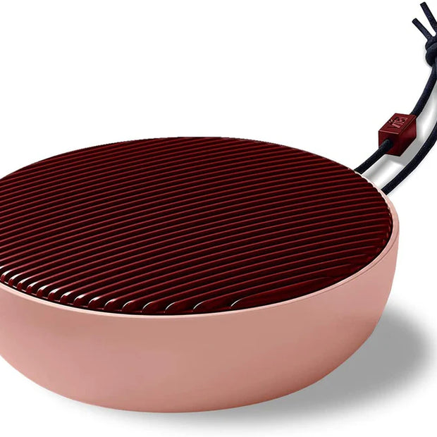 Vifa City Bluetooth Speaker, Portable Wireless Loudspeaker, Bluetooth 5.0 / Dual Pairing / IPX4 Waterproof, HiFi Audio & Built-in Mic Mini Speakers for Travel and Party (Burgundy Blush)