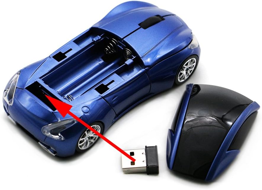 Computer Wireless Mouse Car Design Bluetooth Optical Mice USB 2.4Ghz 2 Button for PC Laptop