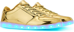 Certified Women's Led Light Up Sneaker, Glowing Gold, 5.5