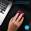 Wireless Mouse Bluetooth Compatible with iOS Windows Android - Works with Computer, Laptop, Tablet, Mobile Phone - Universal Bluetooth/USB Receiver Connectivity (VW01-RR, Ruby Red)