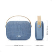 Vifa Helsinki Bluetooth Speaker - Portable Mini Speaker with Handbag Look, IPX4 Waterproof, HD Stereo Sound, Wireless Bluetooth Speaker for Outdoor, Home, Party (Aqua Blue)