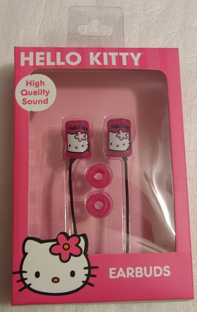 Hello Kitty Hk-1429 Earbud Headphones Pink/Black