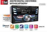 Dual XDM27BT AM/FM Car Stereo Receiver with Bluetooth Connectivity Double DIN