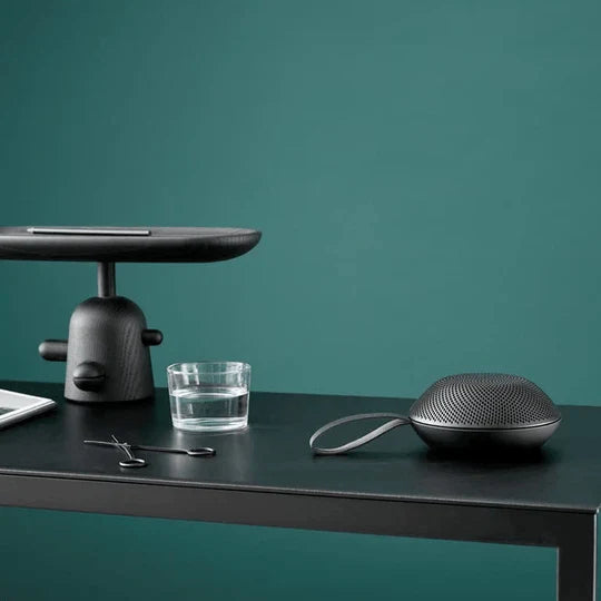 Vifa Reykjavik Bluetooth Speaker - Portable Wireless Mini Outdoor Smart Speaker with Stereo Sound, Nordic Design, Built-in Mic, Hands-free Call, HiFi Audio (Lava Black)