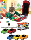 Kids Car Travel Luggage Suitcase with Wheels Children Trolley Case Classic Car Design Red