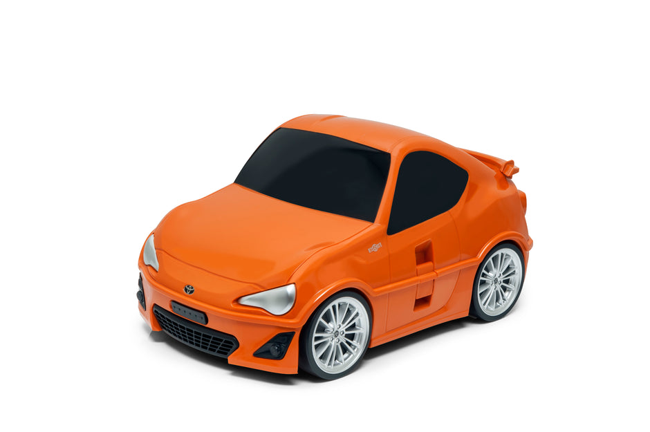 Kids Car Travel Luggage Suitcase with Wheels Children Trolley Case Classic Car Design Orange