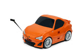 Kids Car Travel Luggage Suitcase with Wheels Children Trolley Case Classic Car Design Orange