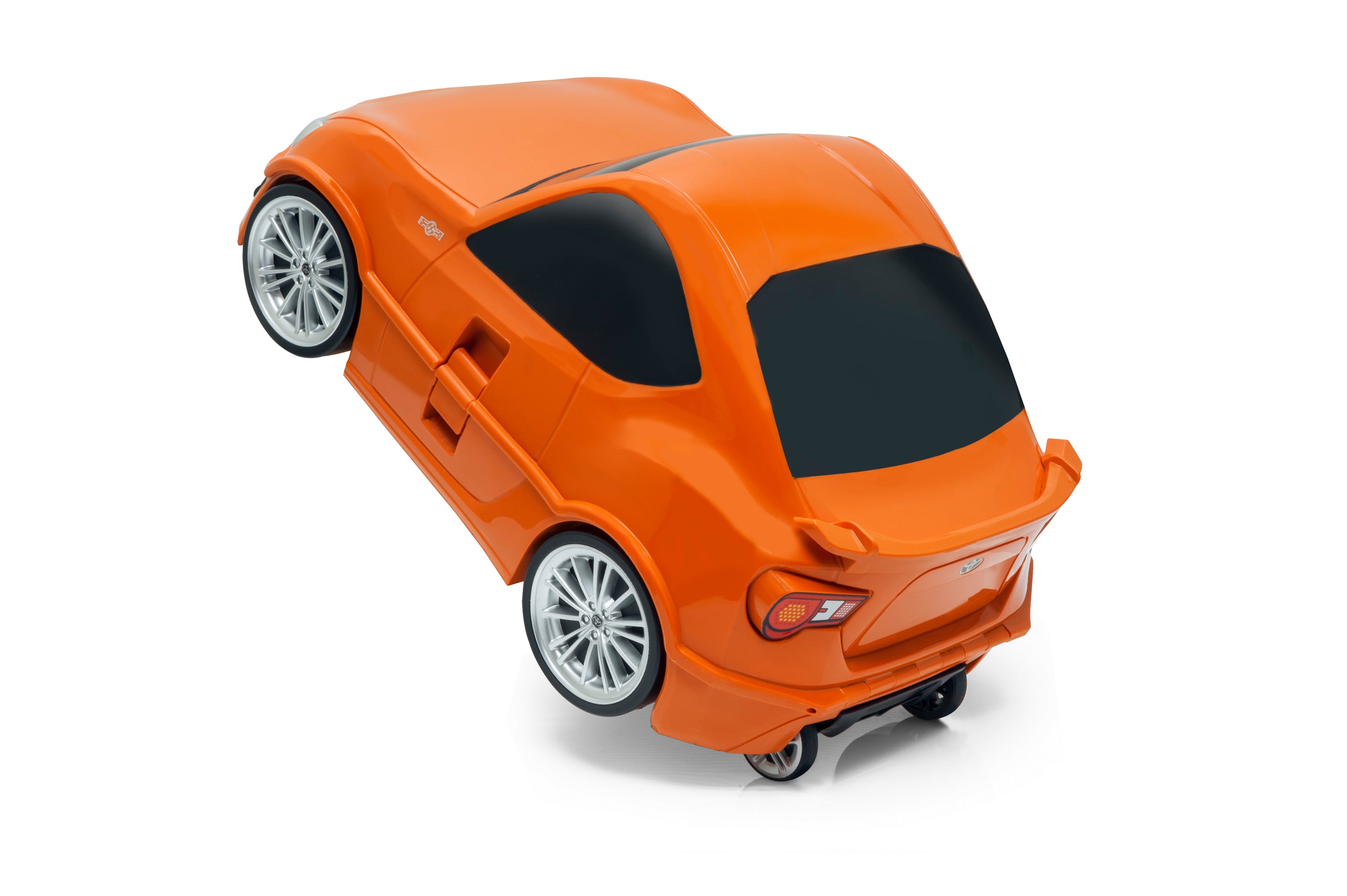 Kids Car Travel Luggage Suitcase with Wheels Children Trolley Case Classic Car Design Orange