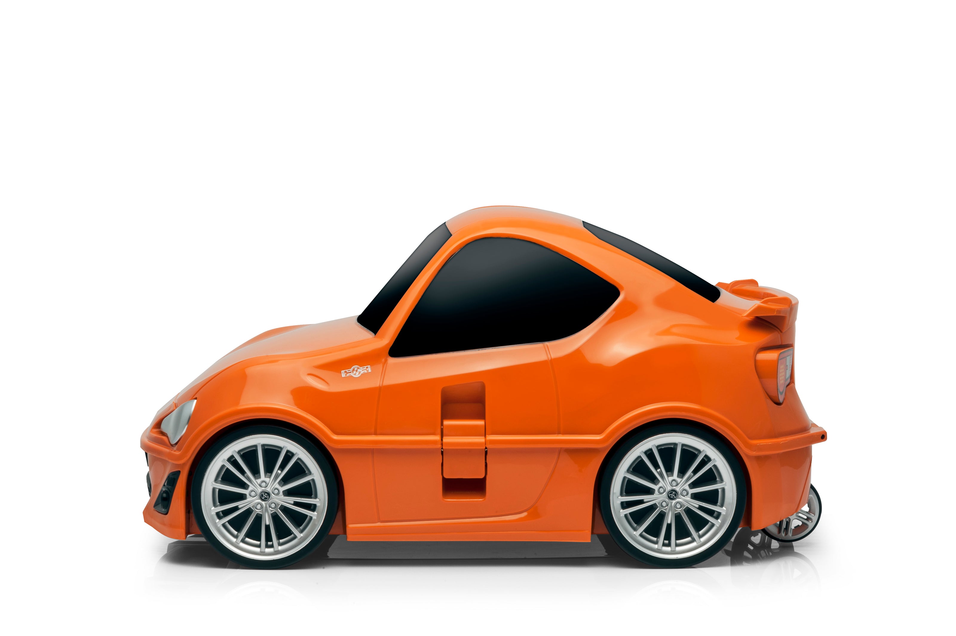 Kids Car Travel Luggage Suitcase with Wheels Children Trolley Case Classic Car Design Orange