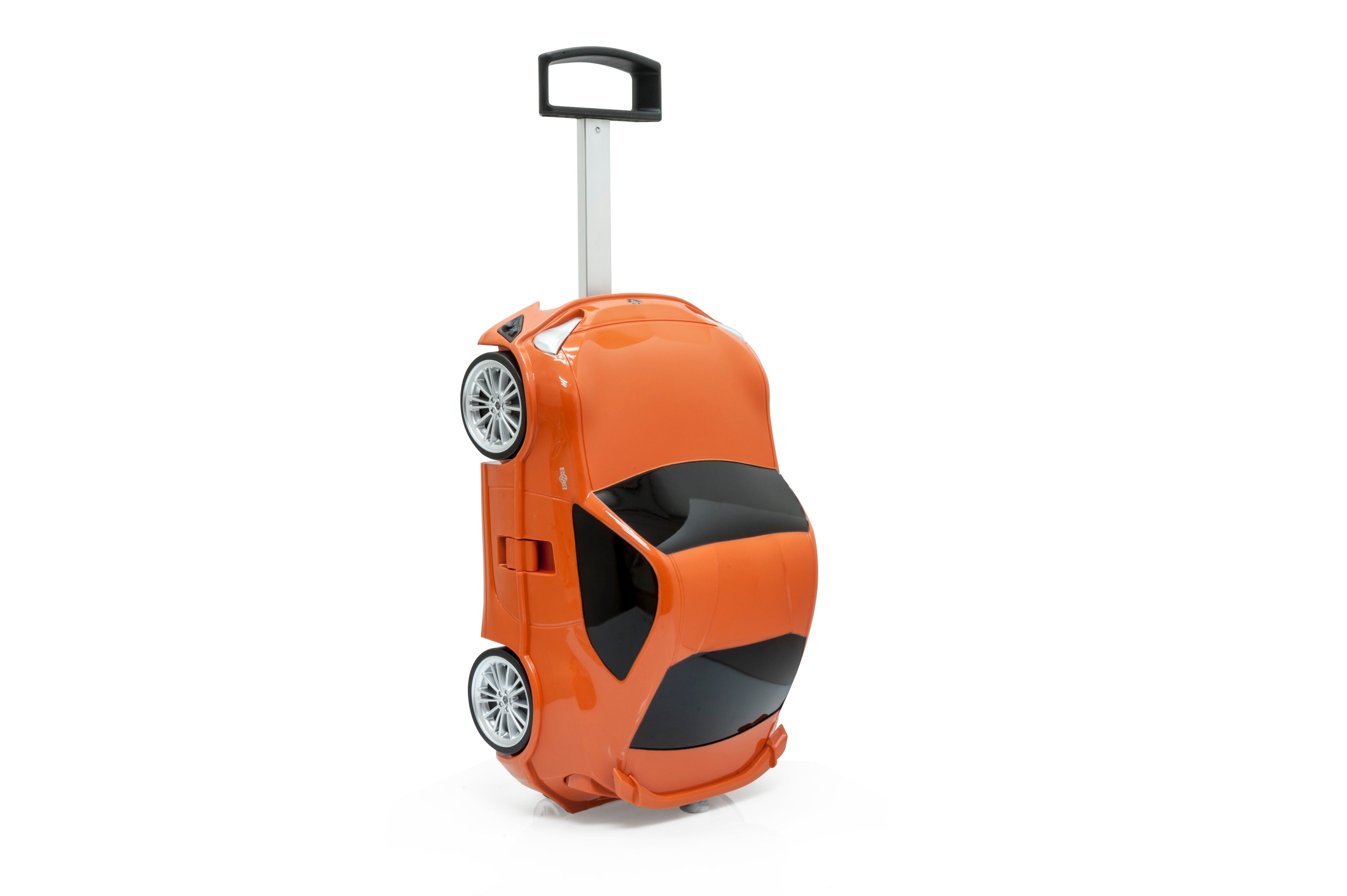 Kids Car Travel Luggage Suitcase with Wheels Children Trolley Case Classic Car Design Orange