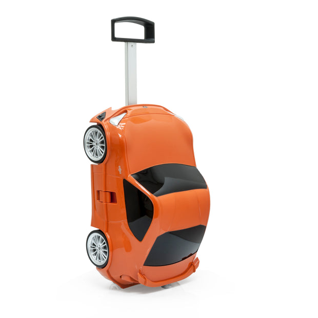 Kids Car Travel Luggage Suitcase with Wheels Children Trolley Case Classic Car Design Orange