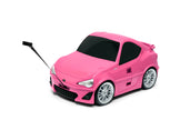 Kids Car Travel Luggage Suitcase with Wheels Children Trolley Case Classic Car Design Pink