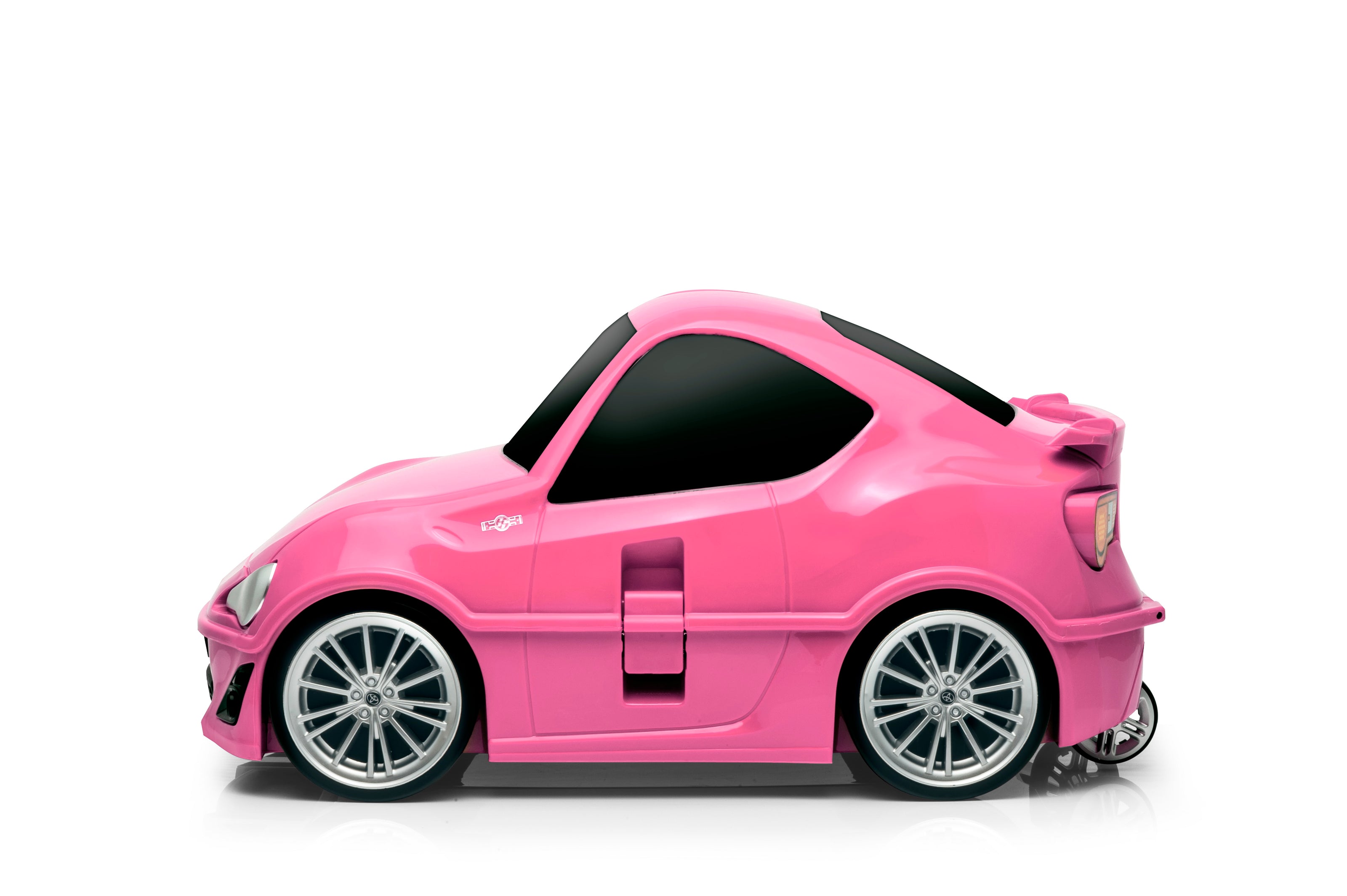 Kids Car Travel Luggage Suitcase with Wheels Children Trolley Case Classic Car Design Pink