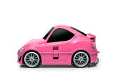 Kids Car Travel Luggage Suitcase with Wheels Children Trolley Case Classic Car Design Pink