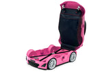 Kids Car Travel Luggage Suitcase with Wheels Children Trolley Case Classic Car Design Pink