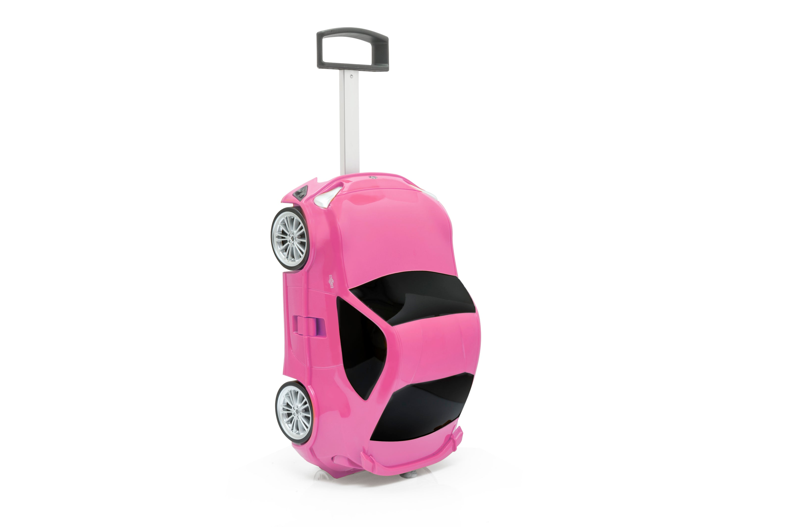 Kids Car Travel Luggage Suitcase with Wheels Children Trolley Case Classic Car Design Pink