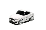 Kids Car Travel Luggage Suitcase with Wheels Children Trolley Case Muscle Car Design White