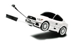 Kids Car Travel Luggage Suitcase with Wheels Children Trolley Case Muscle Car Design White