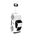 Kids Car Travel Luggage Suitcase with Wheels Children Trolley Case Muscle Car Design White