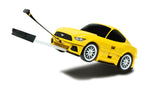 Kids Car Travel Luggage Suitcase with Wheels Children Trolley Case Muscle Car Design Yellow