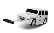 Kids Car Travel Luggage Suitcase with Wheels Children Trolley Case Classic G-Wagon Design White