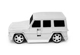 Kids Car Travel Luggage Suitcase with Wheels Children Trolley Case Classic G-Wagon Design White