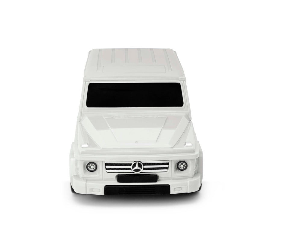 Kids Car Travel Luggage Suitcase with Wheels Children Trolley Case Classic G-Wagon Design White