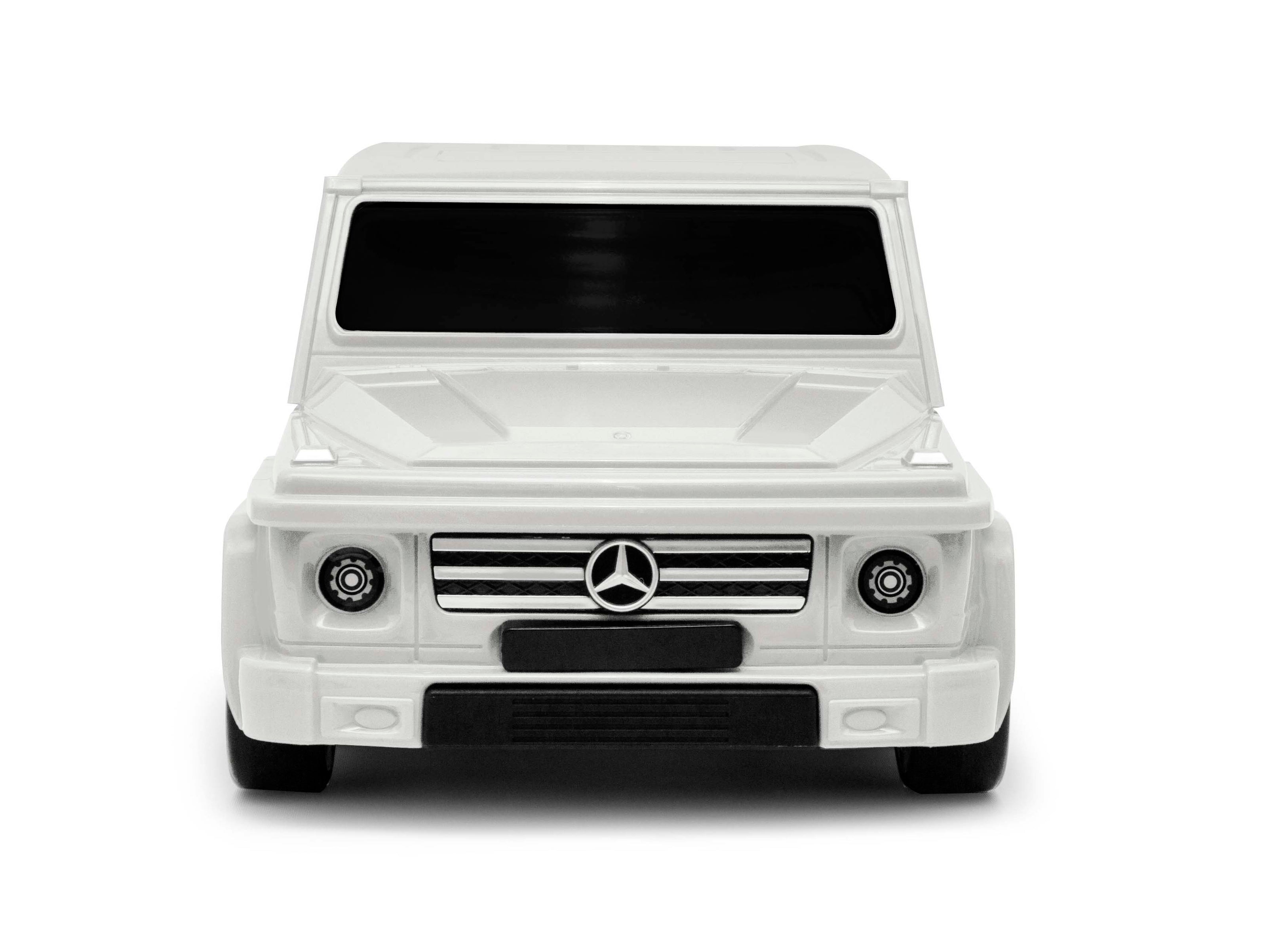 Kids Car Travel Luggage Suitcase with Wheels Children Trolley Case Classic G-Wagon Design White
