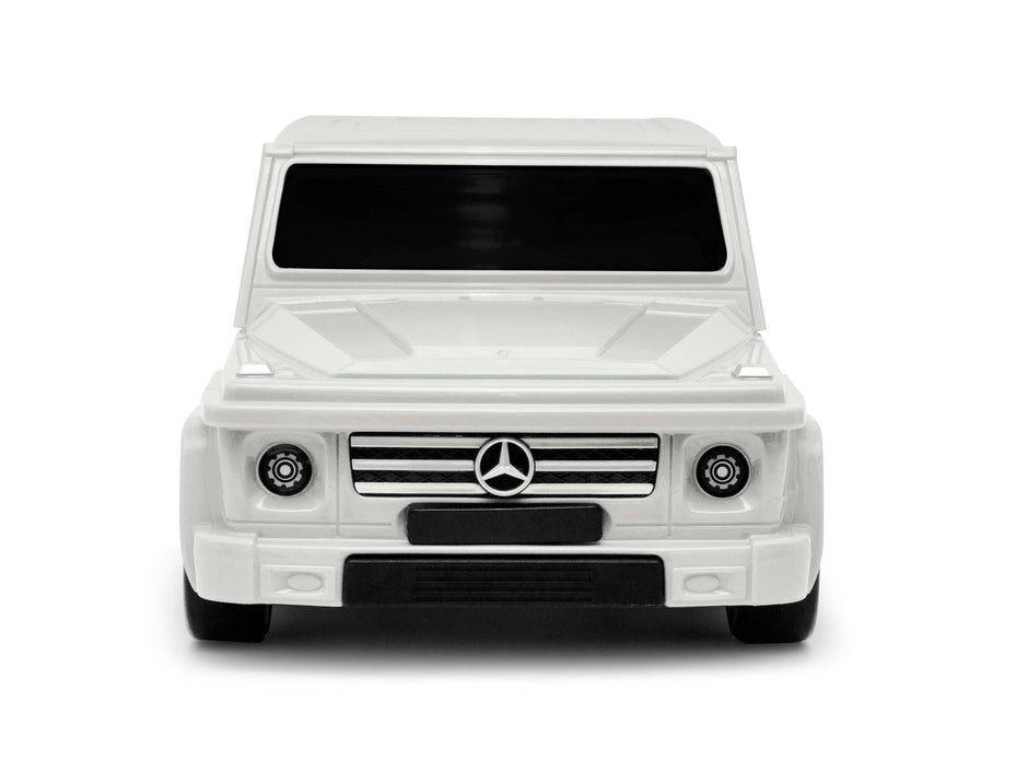 Kids Car Travel Luggage Suitcase with Wheels Children Trolley Case Classic G-Wagon Design White