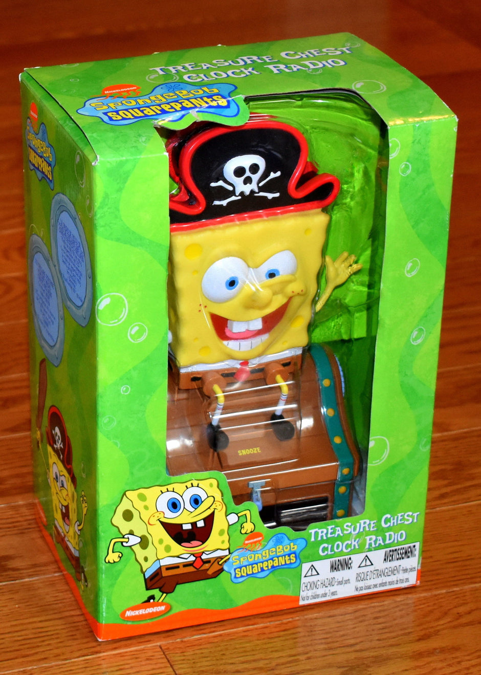 SpongeBob Treasure Chest Clock Radio AM/FM