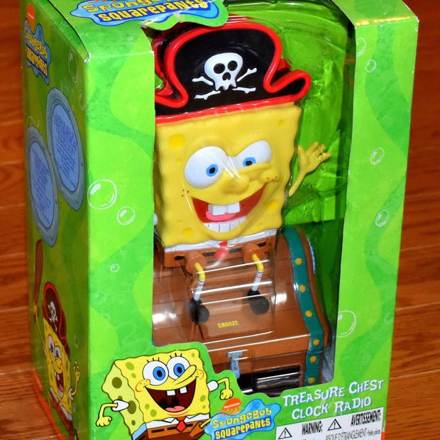 SpongeBob Treasure Chest Clock Radio AM/FM