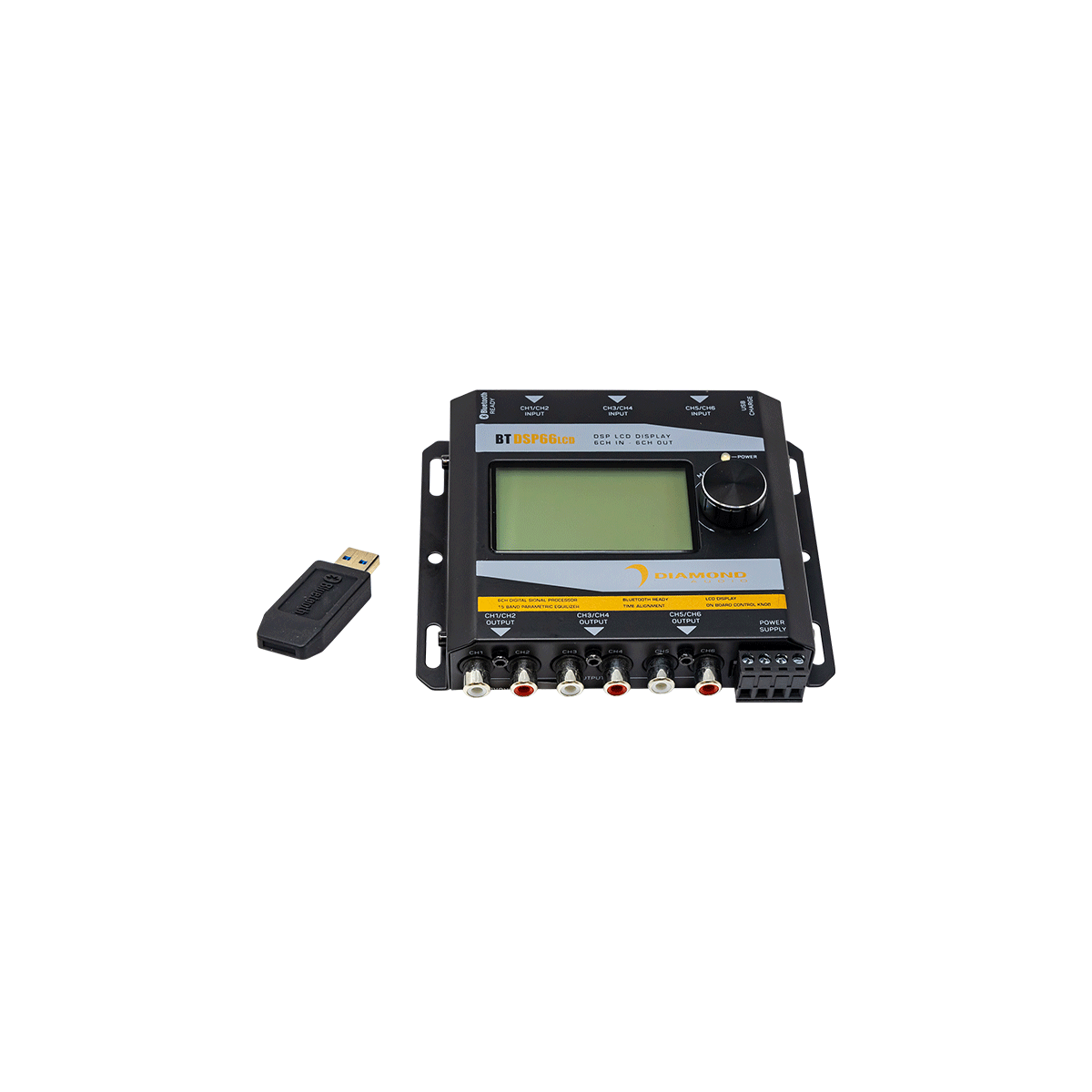 Diamond Audio BTDSP66LCD 6-channel DSP with Bluetooth and LCD - view 3