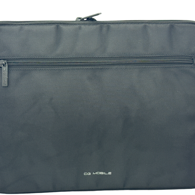 FERRARI 11" Laptop Computer Messenger Bag Black with Red Piping and Embossed Yellow Logo