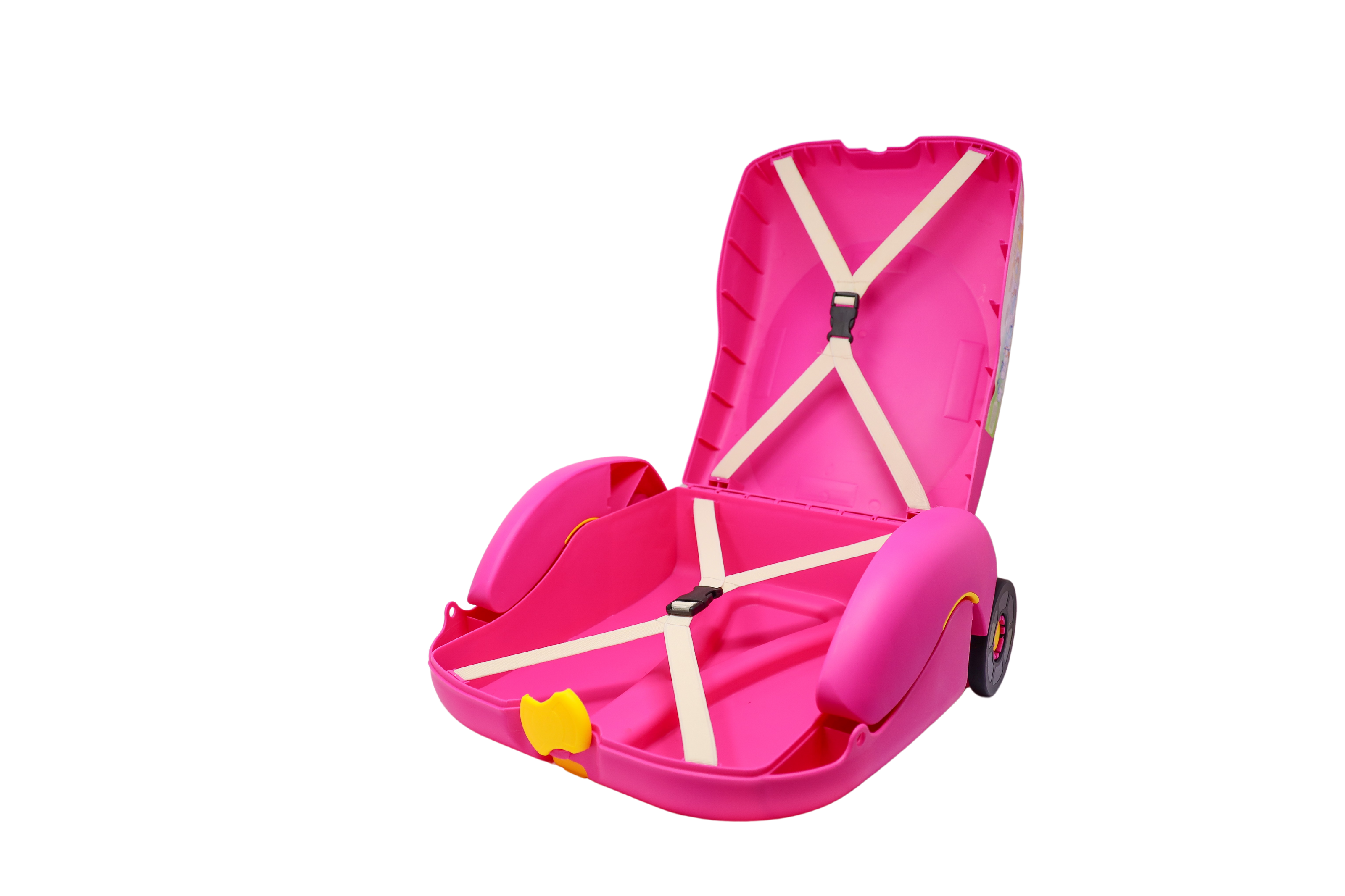 Baby Voyage Carry-On Luggage for Kids - 2 in 1 Luggage and Seat - Pink