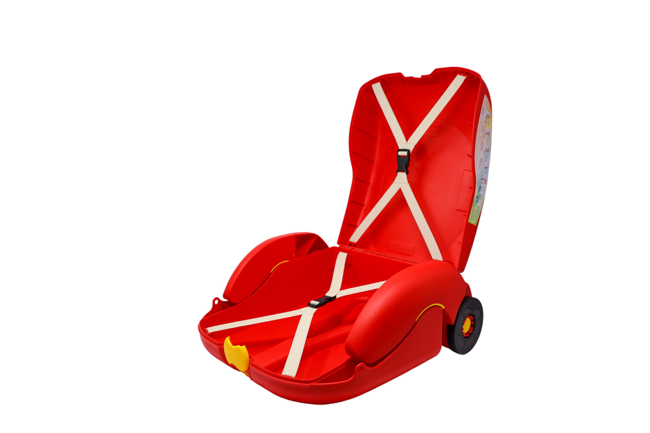 Baby Voyage Carry-On Luggage for Kids - 2 in 1 Luggage and Seat - Red