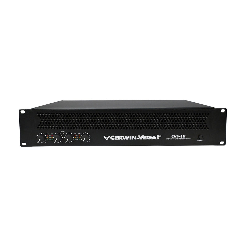 4-Channel Power Audio Amplifier, 1420W 120V-Bridging 8Ω - CV4-8H - Cerwin Vega