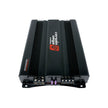 The CVP Series 1-Channel Class AB Amplifier (CVP2000.1D) is sleek and black with cooling fins and a bold 