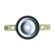 The CVPXTD, a replacement tweeter diaphragm for CVPX Series models, features a metallic dome with a central bulge bordered by a black rubber ring. It's attached to a beige bracket with dual holes and wires on each side against a white backdrop.