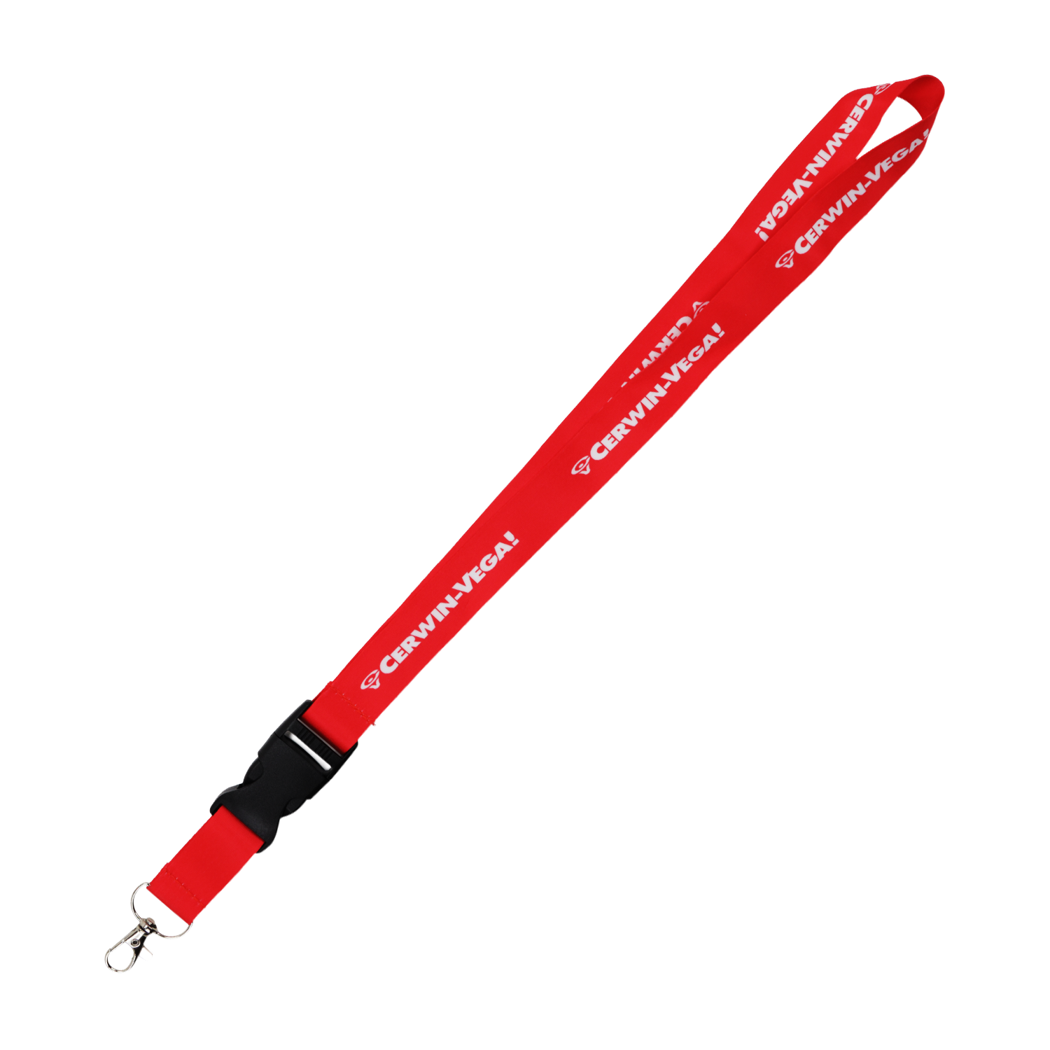 The Cerwin-Vega Mobile Lanyard, model CVMLANR, features vibrant red with 