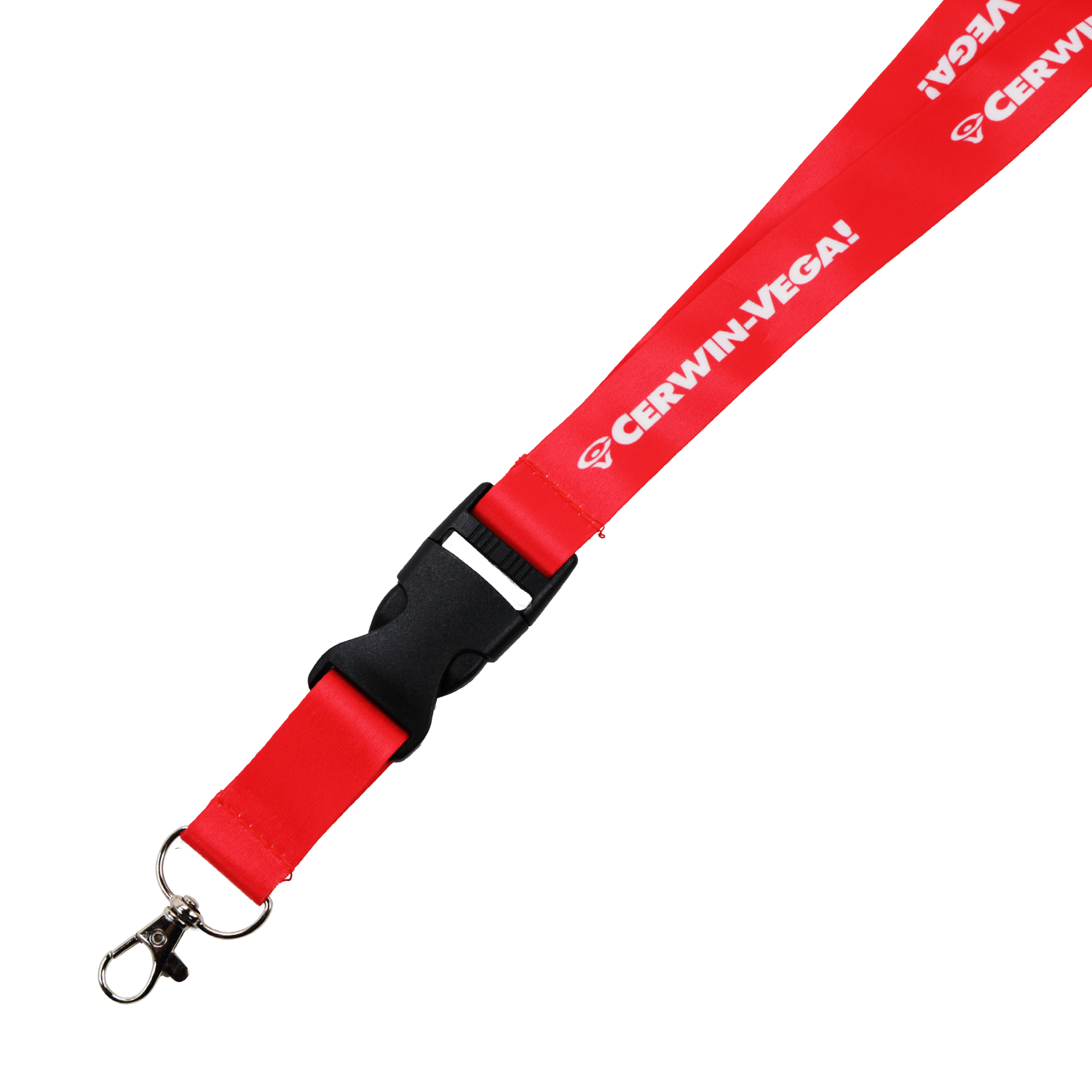 The Cerwin-Vega Mobile Lanyard (Red | Black) - CVMLANR features a striking red design with 