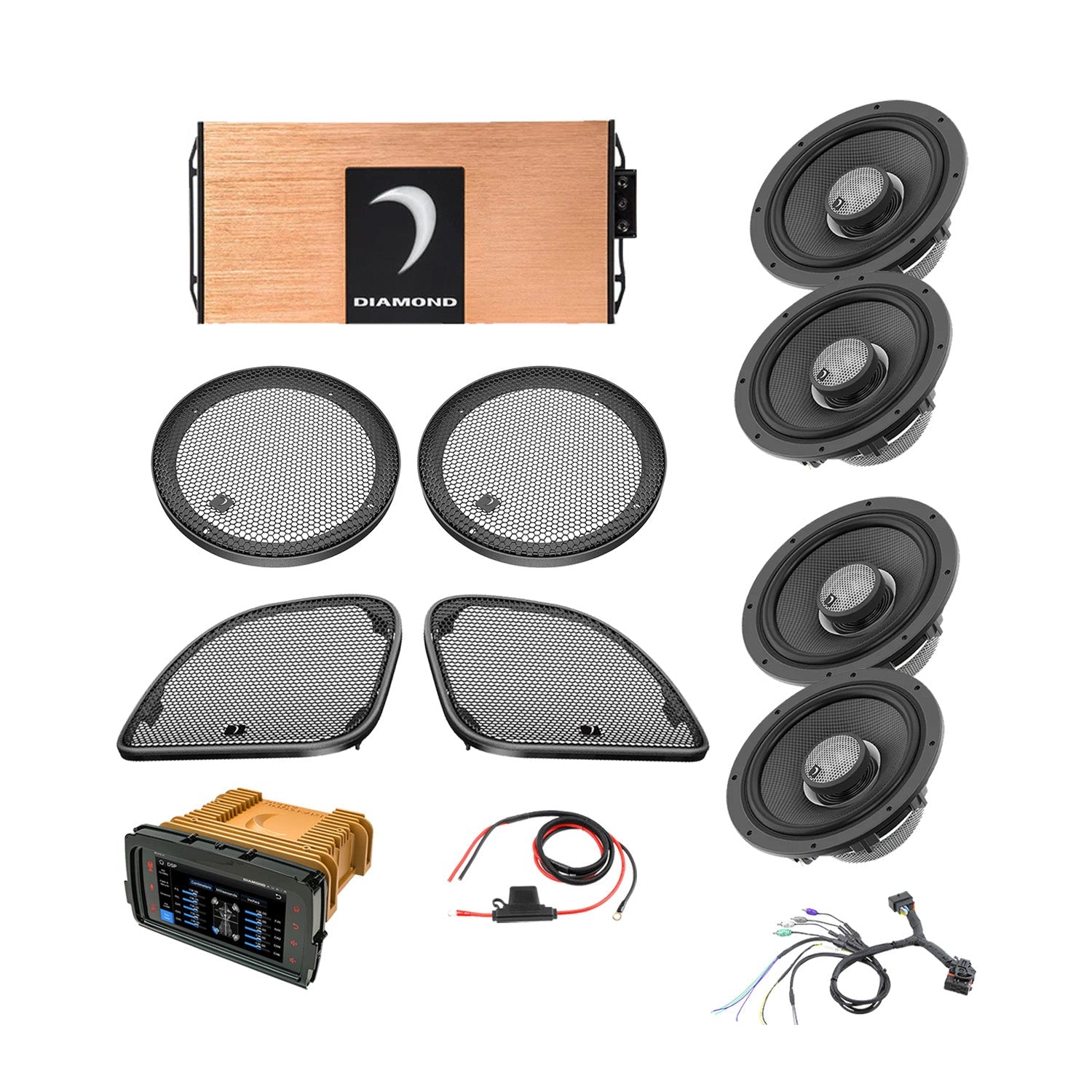 14 - 23 Harley Davidson® Road Glide 4 - Speaker System - DA1423RGTP1R - DA1423RGTP1R - Diamond Audio