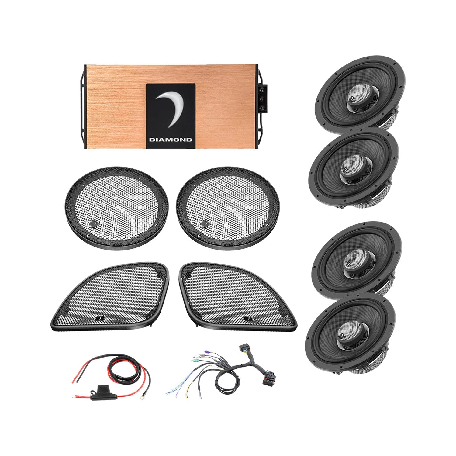 14 - 23 Harley Davidson® Road Glide 4 - Speaker System - DA1423RGTP1 - DA1423RGTP1 - Diamond Audio