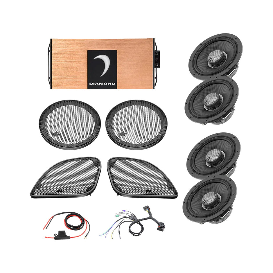14 - 23 Harley Davidson® Road Glide 4 - Speaker System - DA1423RGTP1 - DA1423RGTP1 - Diamond Audio