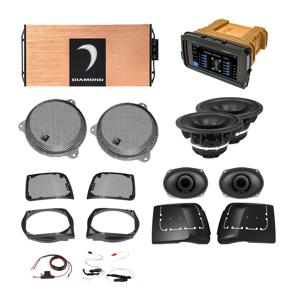 14 - 23 Harley Davidson® Street Glide 4 - Speaker System - DA1423SGSP4R - DA1423SGSP4R - Diamond Audio
